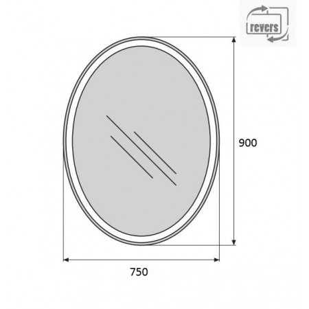 Зеркало BelBagno SPC-VST-750-900-LED-BTN Зеркало BelBagno SPC-VST-750-900-LED-BTN